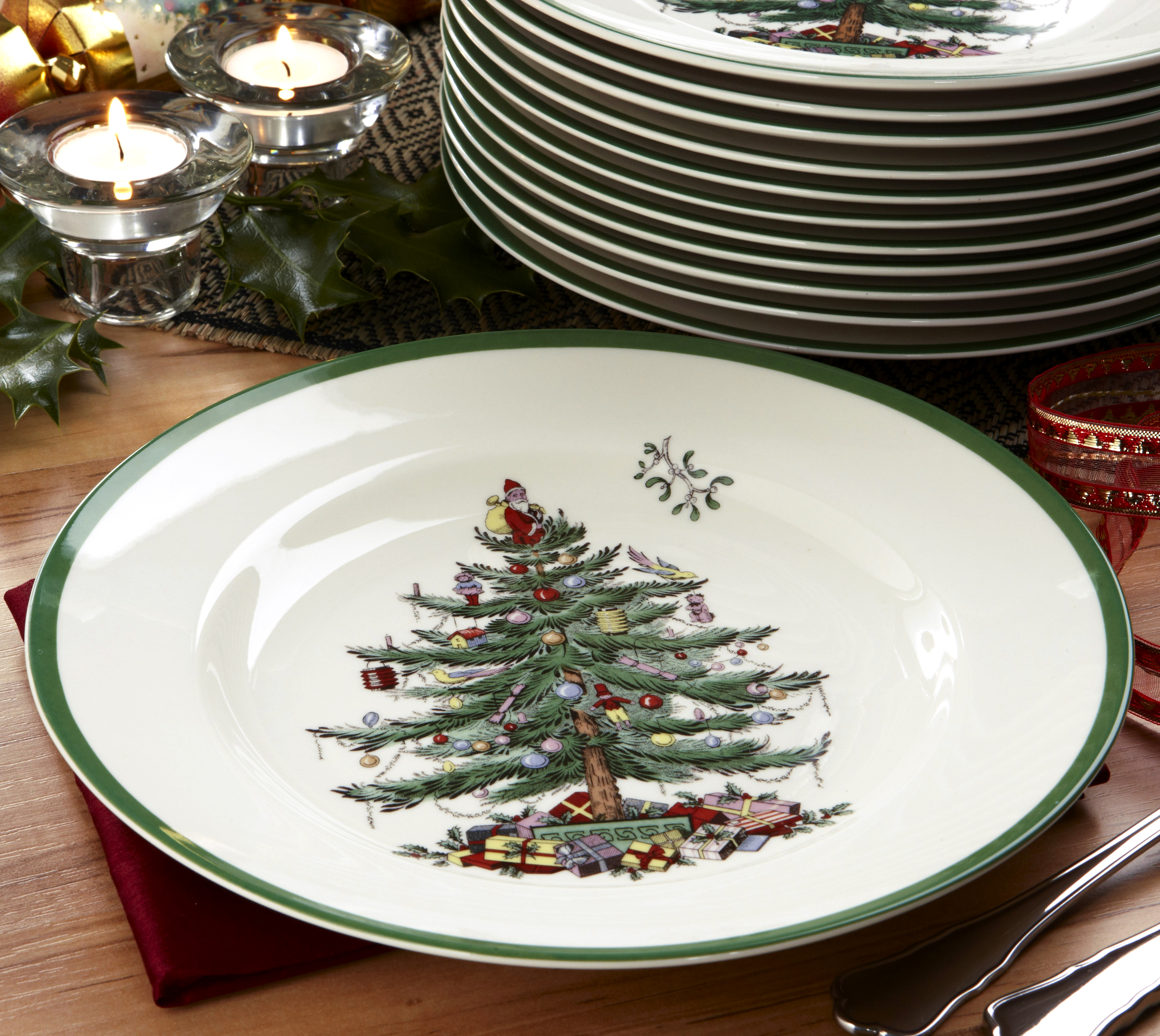 Christmas Tree  Set of 12 Dinner Plates image number null